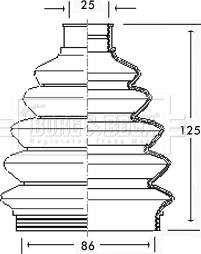 Borg & Beck BCB2302 - Faltenbalg, Antriebswelle alexcarstop-ersatzteile.com