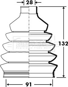 Borg & Beck BCB2386 - Faltenbalg, Antriebswelle alexcarstop-ersatzteile.com