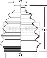 Borg & Beck BCB2335 - Faltenbalg, Antriebswelle alexcarstop-ersatzteile.com