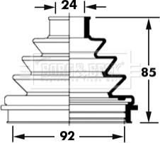 Borg & Beck BCB2373 - Faltenbalg, Antriebswelle alexcarstop-ersatzteile.com