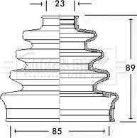 Borg & Beck BCB2286 - Faltenbalg, Antriebswelle alexcarstop-ersatzteile.com