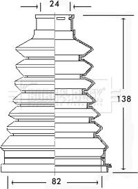 Borg & Beck BCB2226 - Faltenbalg, Antriebswelle alexcarstop-ersatzteile.com