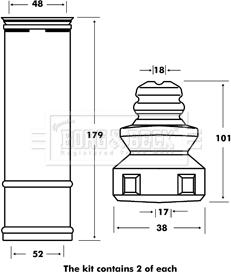 Borg & Beck BPK7004 - Staubschutzsatz, Stoßdämpfer alexcarstop-ersatzteile.com