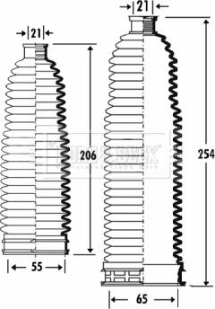 Borg & Beck BSG3270 - Faltenbalgsatz, Lenkung alexcarstop-ersatzteile.com