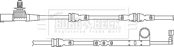 Borg & Beck BWL3045 - Warnkontakt, Bremsbelagverschleiß alexcarstop-ersatzteile.com