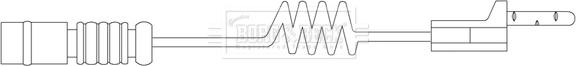 Borg & Beck BWL3068 - Warnkontakt, Bremsbelagverschleiß alexcarstop-ersatzteile.com