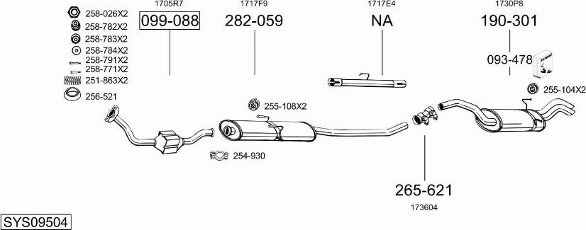 Bosal SYS09504 - Abgasanlage alexcarstop-ersatzteile.com