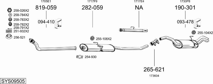 Bosal SYS09505 - Abgasanlage alexcarstop-ersatzteile.com