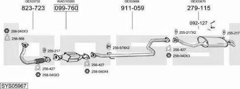 Bosal SYS05967 - Abgasanlage alexcarstop-ersatzteile.com