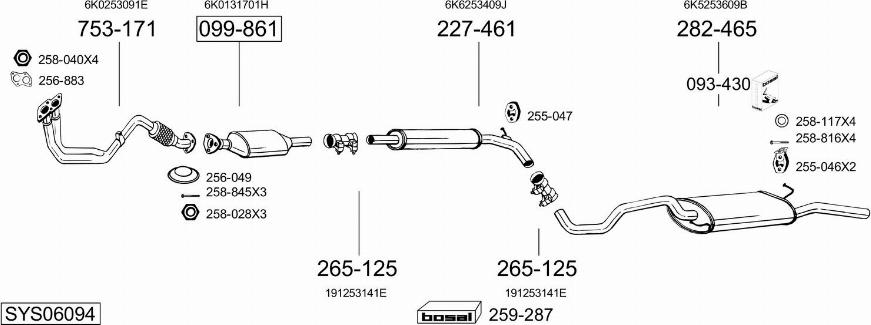 Bosal SYS06094 - Abgasanlage alexcarstop-ersatzteile.com