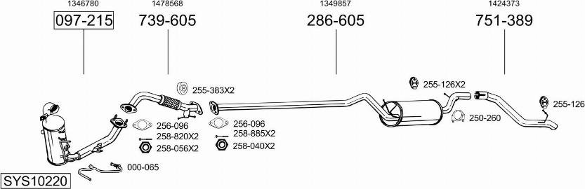 Bosal SYS10220 - Abgasanlage alexcarstop-ersatzteile.com