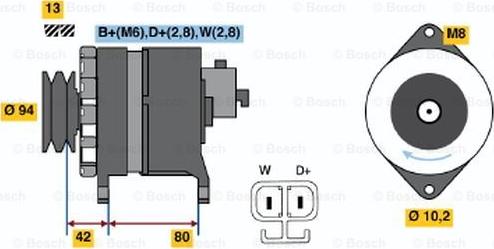 BOSCH 6 033 GB4 008 - Generator alexcarstop-ersatzteile.com