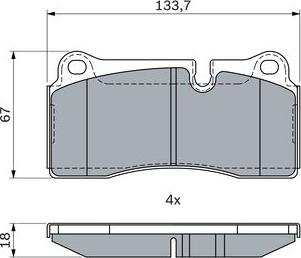 BOSCH 0 986 494 957 - Bremsbelagsatz, Scheibenbremse alexcarstop-ersatzteile.com