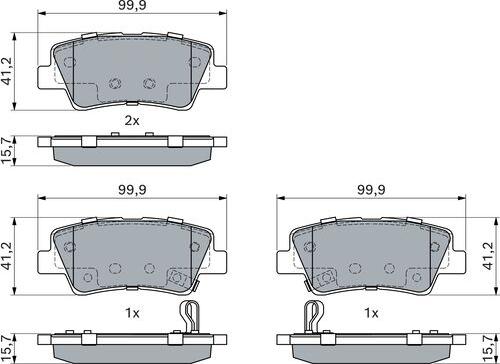 BOSCH 0 986 494 908 - Bremsbelagsatz, Scheibenbremse alexcarstop-ersatzteile.com