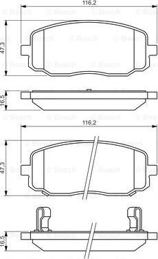 BOSCH 0 986 494 491 - Bremsbelagsatz, Scheibenbremse alexcarstop-ersatzteile.com