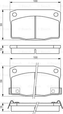 BOSCH 0 986 494 455 - Bremsbelagsatz, Scheibenbremse alexcarstop-ersatzteile.com