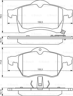 BOSCH 0 986 494 509 - Bremsbelagsatz, Scheibenbremse alexcarstop-ersatzteile.com