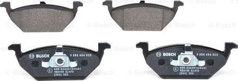 BOSCH 0 986 494 505 - Bremsbelagsatz, Scheibenbremse alexcarstop-ersatzteile.com