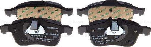 BOSCH 0 986 494 513 - Bremsbelagsatz, Scheibenbremse alexcarstop-ersatzteile.com