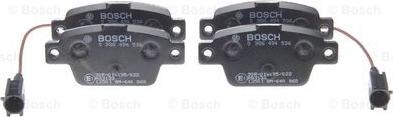 BOSCH 0 986 494 536 - Bremsbelagsatz, Scheibenbremse alexcarstop-ersatzteile.com