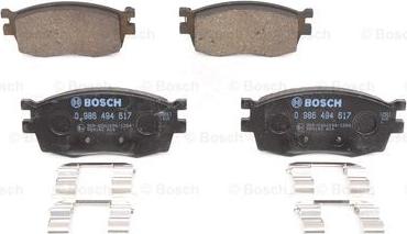 BOSCH 0 986 494 617 - Bremsbelagsatz, Scheibenbremse alexcarstop-ersatzteile.com