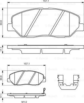 BOSCH 0 986 494 631 - Bremsbelagsatz, Scheibenbremse alexcarstop-ersatzteile.com