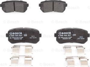 BOSCH 0 986 494 627 - Bremsbelagsatz, Scheibenbremse alexcarstop-ersatzteile.com