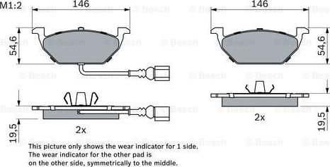 BOSCH 0 986 494 019 - Bremsbelagsatz, Scheibenbremse alexcarstop-ersatzteile.com