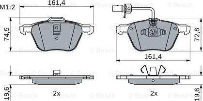 BOSCH 0 986 494 035 - Bremsbelagsatz, Scheibenbremse alexcarstop-ersatzteile.com