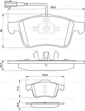 BOSCH 0 986 494 071 - Bremsbelagsatz, Scheibenbremse alexcarstop-ersatzteile.com