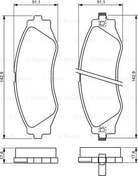 BOSCH 0 986 494 173 - Bremsbelagsatz, Scheibenbremse alexcarstop-ersatzteile.com