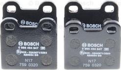 BOSCH 0 986 494 847 - Bremsbelagsatz, Scheibenbremse alexcarstop-ersatzteile.com