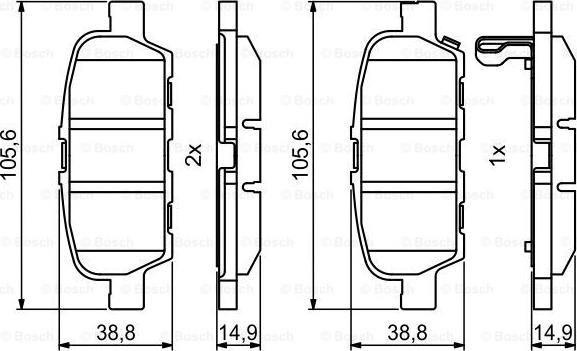 BOSCH 0 986 494 857 - Bremsbelagsatz, Scheibenbremse alexcarstop-ersatzteile.com