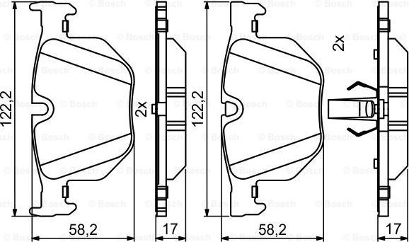 BOSCH 0 986 494 862 - Bremsbelagsatz, Scheibenbremse alexcarstop-ersatzteile.com