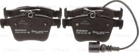 BOSCH 0 986 494 835 - Bremsbelagsatz, Scheibenbremse alexcarstop-ersatzteile.com