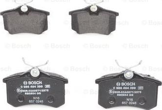 BOSCH 0 986 494 399 - Bremsbelagsatz, Scheibenbremse alexcarstop-ersatzteile.com