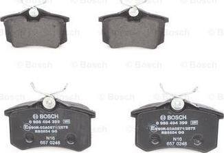 BOSCH 0 986 494 399 - Bremsbelagsatz, Scheibenbremse alexcarstop-ersatzteile.com