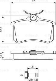 BOSCH 0 986 494 399 - Bremsbelagsatz, Scheibenbremse alexcarstop-ersatzteile.com