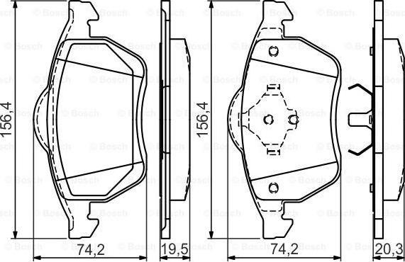 BOSCH 0 986 494 390 - Bremsbelagsatz, Scheibenbremse alexcarstop-ersatzteile.com