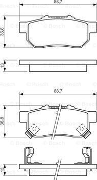 BOSCH 0 986 494 392 - Bremsbelagsatz, Scheibenbremse alexcarstop-ersatzteile.com