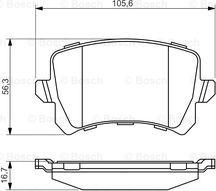 BOSCH 0 986 494 344 - Bremsbelagsatz, Scheibenbremse alexcarstop-ersatzteile.com