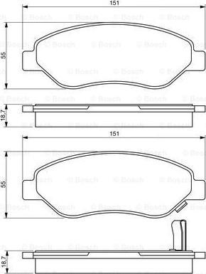 BOSCH 0 986 494 345 - Bremsbelagsatz, Scheibenbremse alexcarstop-ersatzteile.com