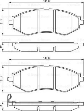 BOSCH 0 986 494 343 - Bremsbelagsatz, Scheibenbremse alexcarstop-ersatzteile.com