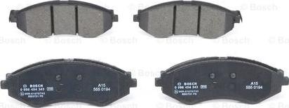 BOSCH 0 986 494 343 - Bremsbelagsatz, Scheibenbremse alexcarstop-ersatzteile.com