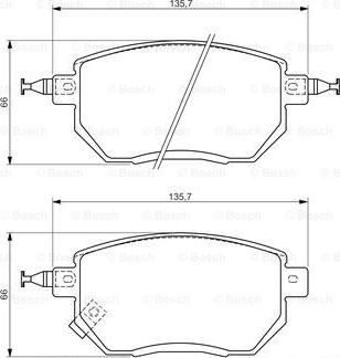 BOSCH 0 986 494 366 - Bremsbelagsatz, Scheibenbremse alexcarstop-ersatzteile.com