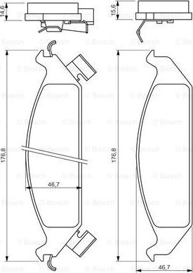 BOSCH 0 986 494 313 - Bremsbelagsatz, Scheibenbremse alexcarstop-ersatzteile.com