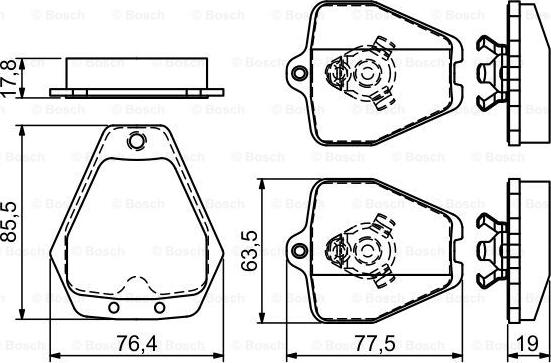 BOSCH 0 986 494 215 - Bremsbelagsatz, Scheibenbremse alexcarstop-ersatzteile.com