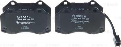 BOSCH 0 986 494 228 - Bremsbelagsatz, Scheibenbremse alexcarstop-ersatzteile.com