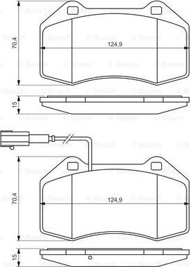 BOSCH 0 986 494 228 - Bremsbelagsatz, Scheibenbremse alexcarstop-ersatzteile.com