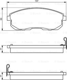 BOSCH 0 986 494 277 - Bremsbelagsatz, Scheibenbremse alexcarstop-ersatzteile.com